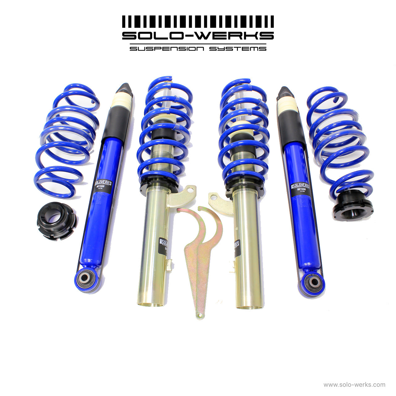 Solo Werks S1 Coilover Kit MK VII 15+ Golf / A3  55mm (W/ Rear Multi-Link Suspension) - Gas Motors