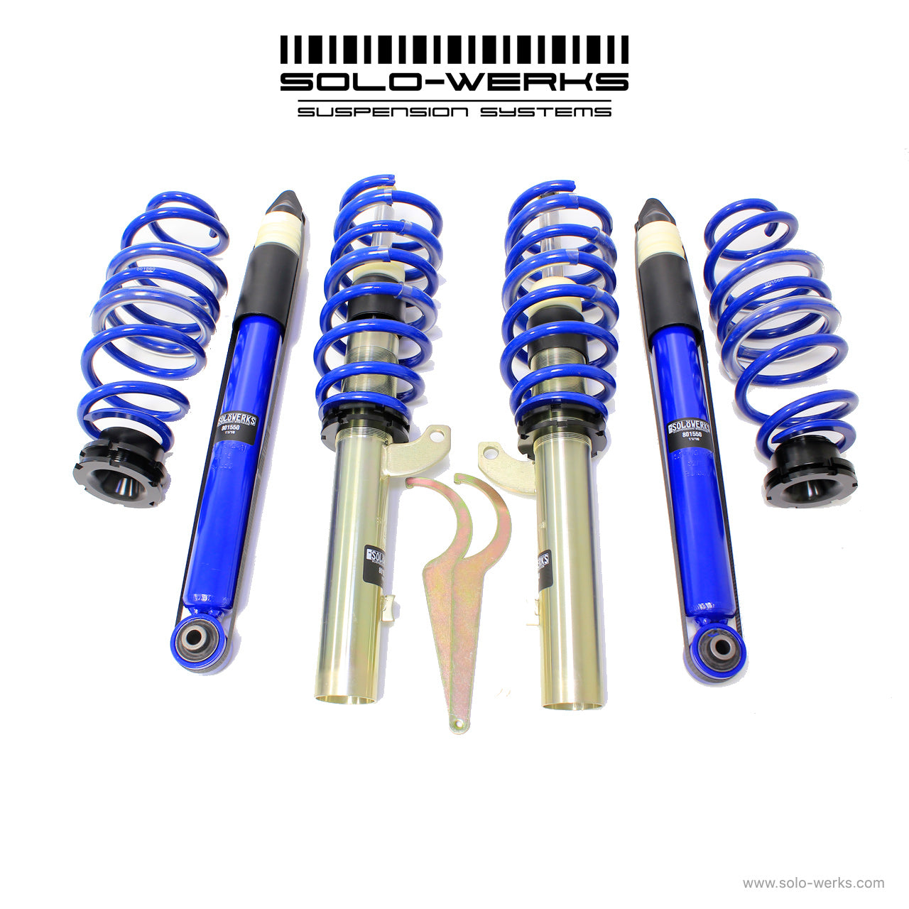 Solo Werks S1 Coilover Kit MK VII 15+ Golf TDI 50MM (W/ Rear Torsion Beam Suspension)